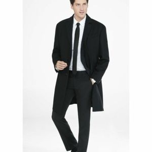 New Express Black Wool Topcoat (med)